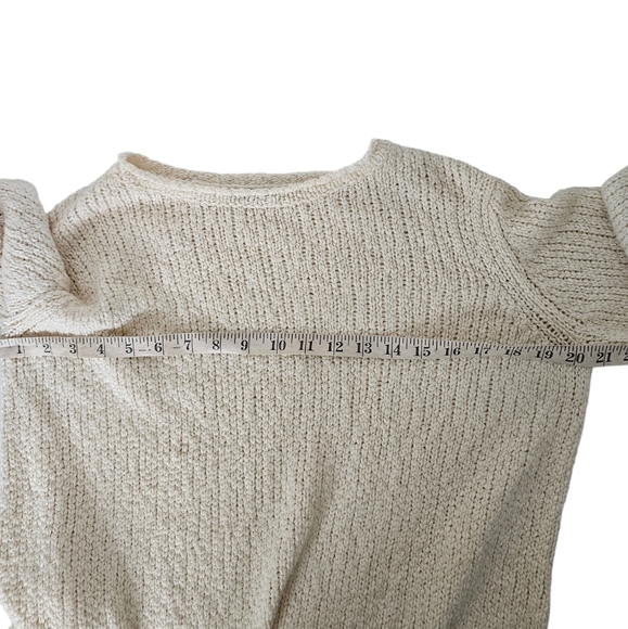 Jenni Kayne Silk Wool Sweater Knit Cream Size Small - Picture 7 of 10